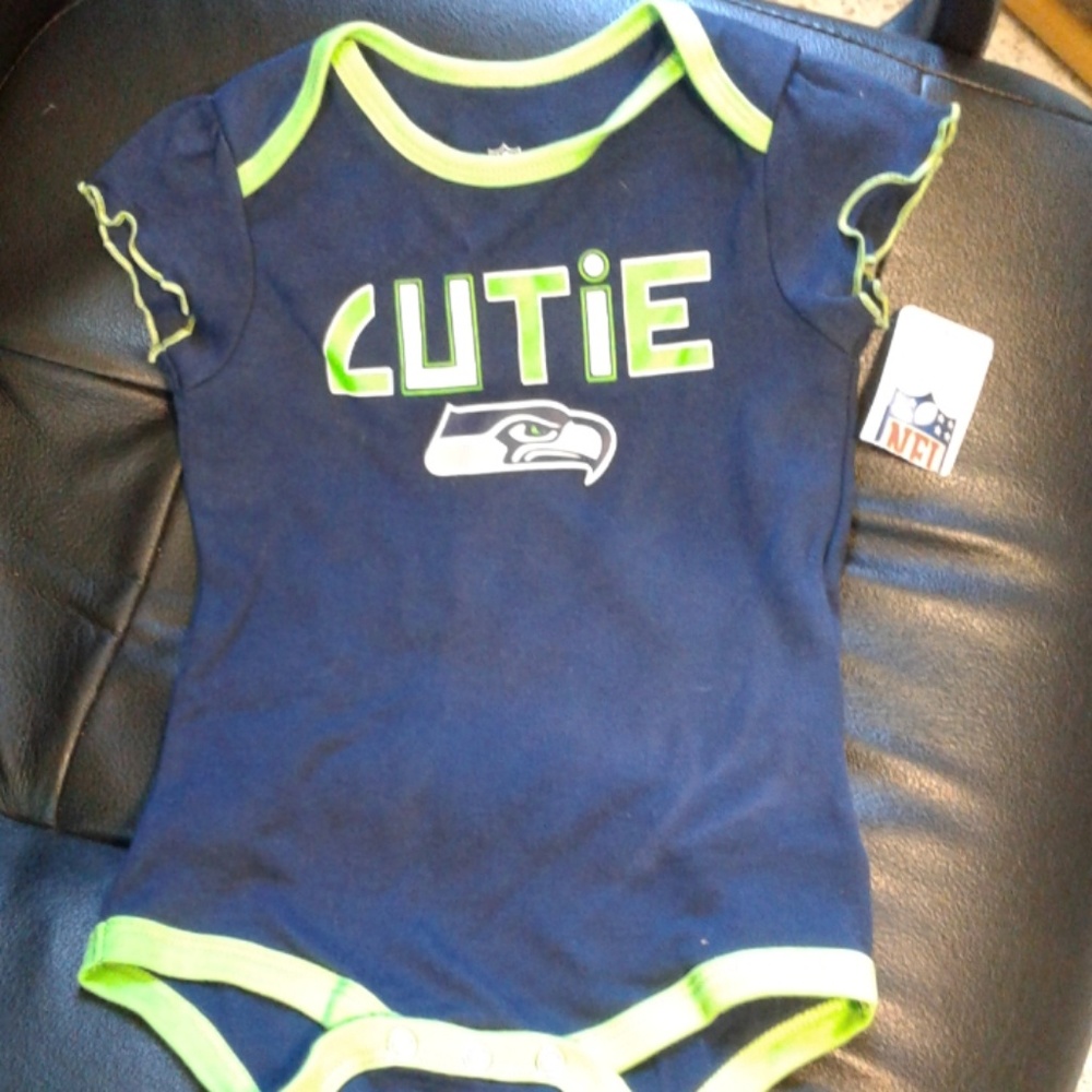 12M girls Seahawks onsie